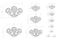 Load image into Gallery viewer, a drawing of a design for a wall decoration