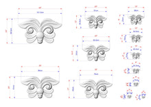 Load image into Gallery viewer, a drawing of a design for a mask