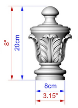 Load image into Gallery viewer, Extra charge for order #3779767034 design Replacement - Base 3.15 / 8cm (Height 8'' / 20cm) - 6pc , Oak