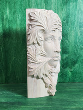Load image into Gallery viewer, Custom order- Green Woman Corner Corbel, Ash Wood