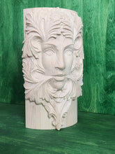 Load image into Gallery viewer, Custom order- Green Woman Corner Corbel, Ash Wood