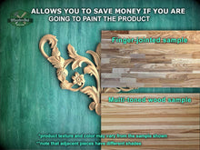 Load image into Gallery viewer, Floral Scroll Wood Applique — Decorative Carving for Furniture