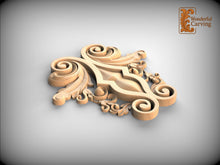 Load image into Gallery viewer, an intricate, ornate carving of a wooden design with swirling and curving shapes, showcasing the artist's skill and craftsmanship.