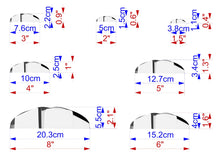 Load image into Gallery viewer, a series of images showing different sizes of objects, each with its own set of measurements. The objects are depicted in various sizes, ranging from small to large, and are labeled with their respective dimensions. The image is a collage of multiple images, and the descriptions provided should not be used to describe each individual image. Instead, the focus should be on the overall layout and organization of the images, which include a variety of sizes and dimensions.