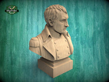 Load image into Gallery viewer, Napoleon Bonaparte Bust, Hand-Finished Wood Sculpture | Military History Decor