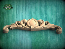Load image into Gallery viewer, Ornate Oval Cartouche with Leaf Scrolls – Classic Wood Applique