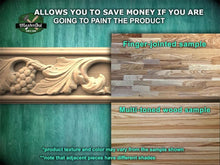 Load image into Gallery viewer, Vineyard Bounty Carved Moulding – Grape and Leaf Pattern, 40" , 1 pc, Unpainted, Ornate Grape Cluster Moulding, Furniture Baguette
