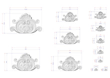 Load image into Gallery viewer, various sizes of ornate, decorative elements, such as a floral design, a scrollwork, and a shell-like motif. The elements are depicted in a detailed, intricate manner, showcasing the craftsmanship and artistry involved in their creation.