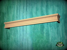Load image into Gallery viewer, Custom order. Wooden Window Valance with acantus leaves, Cornice Board, set of 2pcs with different size, Ash wood, Unpainted