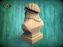 Load image into Gallery viewer, Leonardo da Vinci Bust | Hand-Sanded & Hand-Toned | Gift for Artists and Inventors