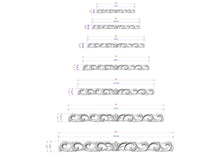 Load image into Gallery viewer, a drawing of a set of metal chains