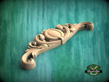 Load image into Gallery viewer, Ornate Oval Cartouche with Leaf Scrolls – Classic Wood Applique