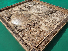 Load image into Gallery viewer, Custom size Antique map of the world made of wood