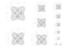 Load image into Gallery viewer, a collection of intricate floral designs, each with its own unique size and shape. The designs are detailed and visually appealing, showcasing the artist's skill and creativity. The image is a collage of various images, each with its own distinct style and characteristics. The images are not described individually, but rather the focus is on the overall composition and the variety of floral designs present.