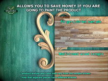 Load image into Gallery viewer, The image is a promotional advertisement for Master Oak Paint, featuring a wooden sample of a product and a finger-jointed sample. The text on the image encourages viewers to save money by painting the product, highlighting the differences between the two samples, such as the product texture and color.