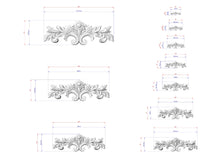 Load image into Gallery viewer, a line drawing of a decorative design