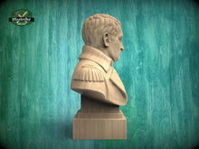 Load image into Gallery viewer, Napoleon Bonaparte Bust, Hand-Finished Wood Sculpture | Military History Decor