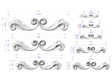 Load image into Gallery viewer, a drawing of a set of decorative elements