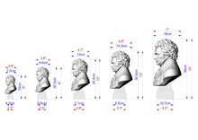 Load image into Gallery viewer, Beethoven Bust Statue | CNC-Carved Wood, Hand-Sanded & Toned | Piano Room Decor