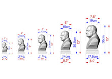 Load image into Gallery viewer, Winston Churchill Bust | Precision-Carved & Hand-Finished Wood Statue | History Gift