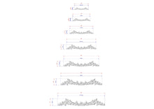 Load image into Gallery viewer, a drawing of a line of leaves on a white background