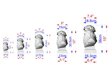 Load image into Gallery viewer, Leonardo da Vinci Bust | Hand-Sanded & Hand-Toned | Gift for Artists and Inventors