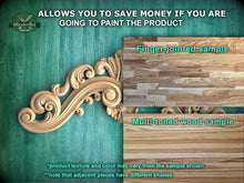 Load image into Gallery viewer, The image is a promotional advertisement for Master Oak, a company that sells wood products. It features a close-up of a wooden carving and a sample of multi-toned wood, along with text that provides information about the products.
