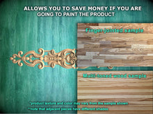 Load image into Gallery viewer, Baroque-Style Wooden Carving for Sophisticated Wall Decor, 1pc, Unfinished, Home Wall Embellishments, Furniture Carving, Wood Onlay