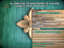Load image into Gallery viewer, The image is a promotional advertisement for Master Oak, a company that sells wood products. It features a close-up of a wooden sample, with text providing information about the product.