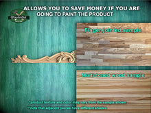 Load image into Gallery viewer, Acanthus Leaf Scroll Applique with Stepped Profile for Furniture Tops