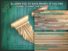 Load image into Gallery viewer, Acanthus leaf drop applique, 2pcs, Antique wooden onlay, Furniture wooden applique Unpainted, Set 2pc, Home Wall Embellishments