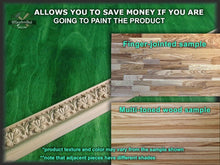 Load image into Gallery viewer, Antique bagette of wood, 40" Carved wooden Baguette, Carved timber unfinished wood trim moulding corner piece for craft woodwork projects