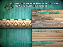 Load image into Gallery viewer, Teardrop Symphony Wood Baguette – Eco-Friendly Carved Droplet Decor, 40" Elegant Wood Detail, 1 pc, Unpainted, Carved Moulding