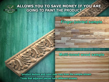 Load image into Gallery viewer, Opulent Foliage Rhythm Molding - Sophisticated Wood Detail, 40" Elegant Wood Detail, 1 pc, Unpainted, Carved Baguette