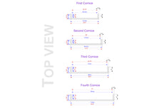 Load image into Gallery viewer, Custom order. Wooden Window Valance, Cornice Board, set of 4pcs with different sizes, Material - multi-toned finger-jointed wood