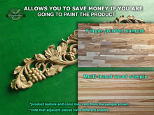Load image into Gallery viewer, Wood Onlay Grapes, carved flower, horizontal decor, carved decoration of wood, wooden onlay, wall hanging