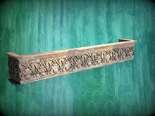 Load image into Gallery viewer, Custom order. Wooden Window Pelmet, internal length - 44"(4pcs); 44,4"(1pc), Material - spliced multi-toned board, Unpainted, disassembled