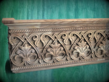 Load image into Gallery viewer, Custom order. Wooden Window Pelmet, internal length - 44"(4pcs); 44,4"(1pc), Material - spliced multi-toned board, Unpainted, disassembled