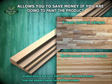 Load image into Gallery viewer, Versatile Natural Wood Moulding with Convex Strip - Ideal for Interior Decor, 40" wooden moulding for cornices , 1 pc, Unpainted, Baguette