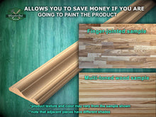 Load image into Gallery viewer, Natural Wood Moulding with Subtle Ridges - Ideal for Sophisticated Interiors, 40" wood molding for walls, 1 pc, Unpainted, Baguette