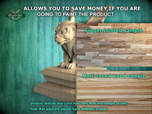 Load image into Gallery viewer, Handcrafted Wooden Gargoyle Sculpture on Tiered Base - Artisanal Gothic Guardian for Home DecorWooden Gargoyle statue cap