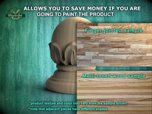 Load image into Gallery viewer, Wooden Carved Post Finials with round base, Staircase Newel Post Cap, Bed finials