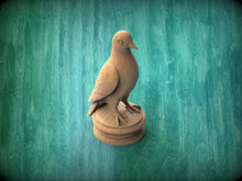 Load image into Gallery viewer, Custom order. Pigeon Wooden Finial for Staircase Newel Post, Hight - 9", round base width - 4.5", Oak wood, 1pc