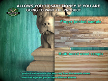 Load image into Gallery viewer, Pitbull bust made of wood, Pitbull Wooden Finial for Staircase Newel Post, Pitbull finial bed post