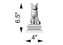 Load image into Gallery viewer, Custom order. Full-length fox - Animal Figurines, Wooden Finial for Staircase Newel Post with Square Base, 1pc, Material Ash Wood.