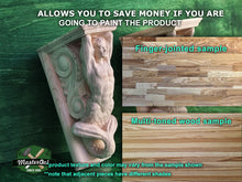 Load image into Gallery viewer, Mermaid and Merman corbels of wood, Unpainted, Decorative Carved Wooden Corbel, 1pc, Home Wall Embellishments, marine theme decor