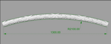 Load image into Gallery viewer, Custom order. French Laurel Leaf Carved Moulding, 2pcs - 1000mm and and a curved section 1300mm long, Alder wood