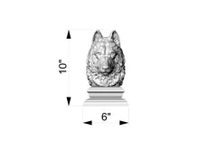 Load image into Gallery viewer, Custom order. Set of 4 animal finials with 6 inch square bases, Material - Alder