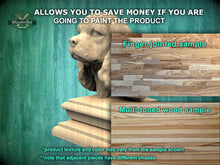 Load image into Gallery viewer, Cavalier King Charles Spaniel bust made of wood, Unpainted,King Charles Wooden Finial for Staircase Newel Post, Spaniel finial bed post