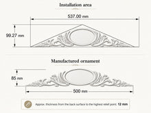 Load image into Gallery viewer, Custom wooden Renaissance-style ornament for the pediment, set of 2pcs, maple wood.